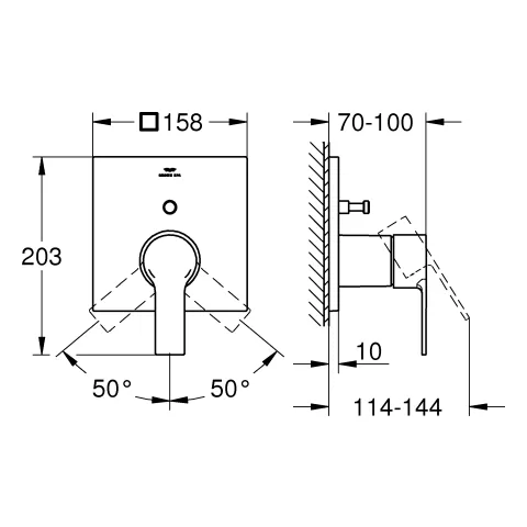 Grohe Allure Einhand-Wannenbatterie Fertigmontageset für Rapido SmartBox warm sunset geb. Grohe Allure Einhand-Wannenbatterie Fertigmontageset für Rapido SmartBox warm sunset geb.