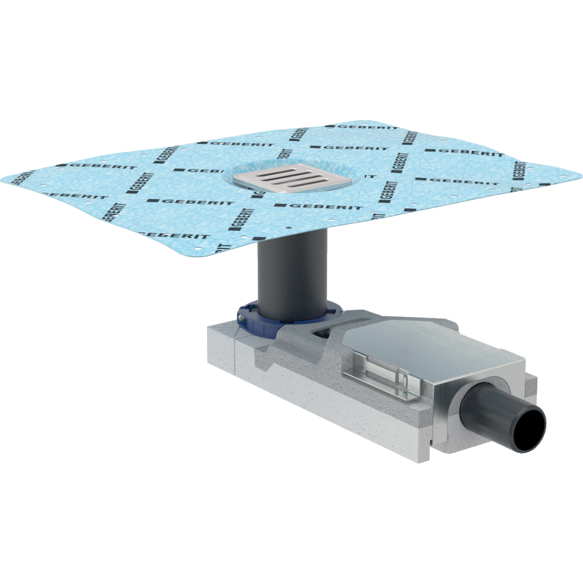 Duschbodenablauf für Estrichhöhe am Einlauf 65–90 mm: d=40mm Duschbodenablauf für Estrichhöhe am Einlauf 65–90 mm: d=40mm