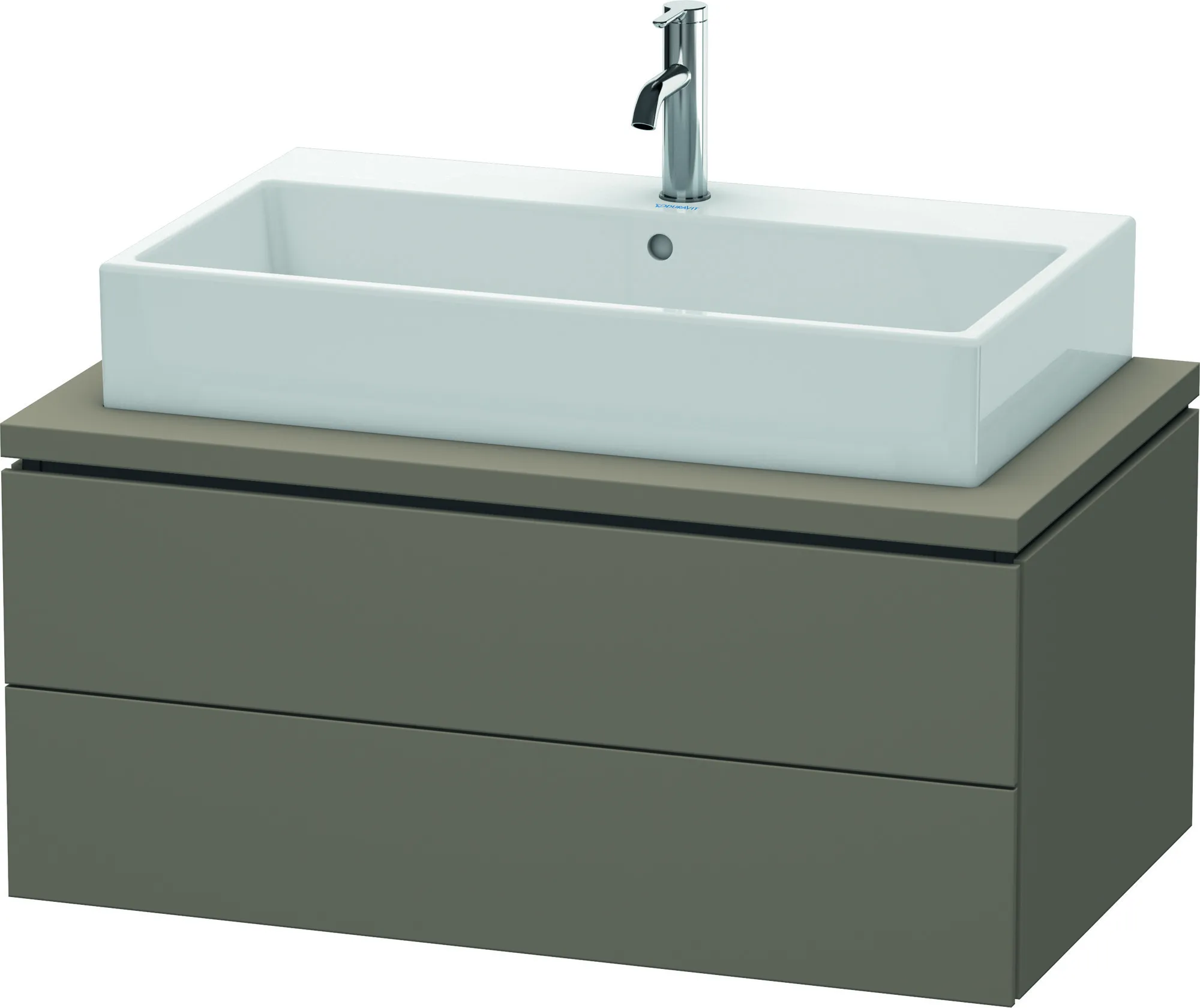 Duravit Waschtischunterschrank wandhängend „L-Cube“ 92 × 40 × 54,7 cm Flannel Grey Seidenmatt