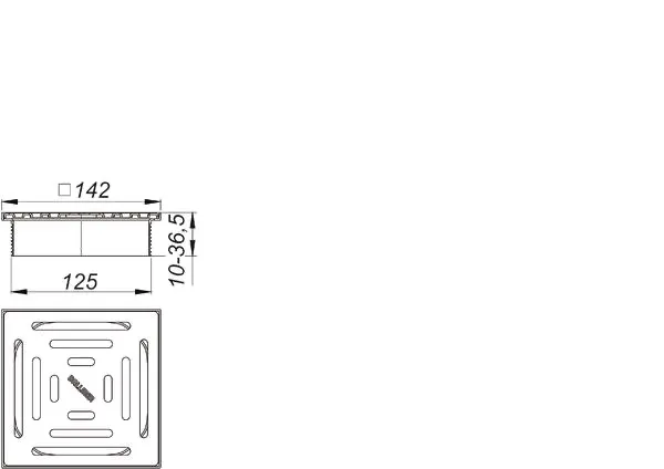 Dallmer Aufsatz DallDrain Pure, 150 x 150 mm Dallmer Aufsatz DallDrain Pure, 150 x 150 mm