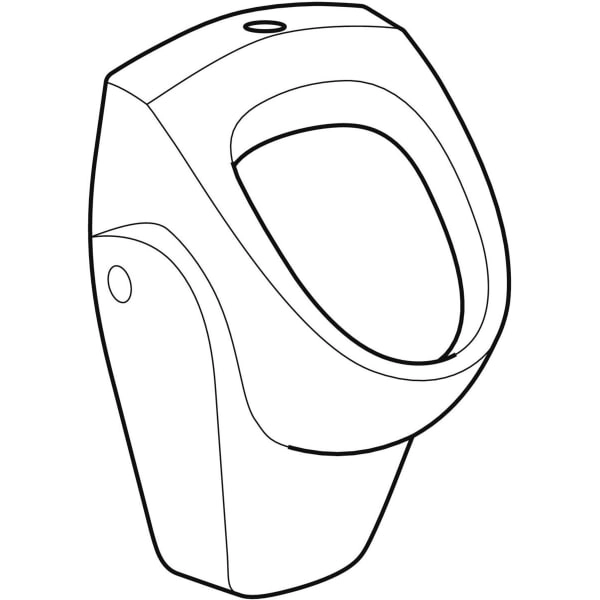 Urinal „Renova“, Zulauf von oben, Befestigung verdeckt, ohne Zielobjekt 36 × 61 × 37 cm 