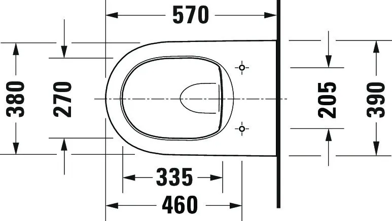 Wand-Tiefspül-WC „Qatego“ 38,5 × 36 × 57 cm