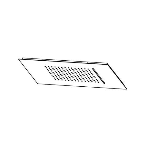 Kludi-ASANA Kopfbrause 2 Strahlarten Chrom 600 x 300 mm Deckeneinbau