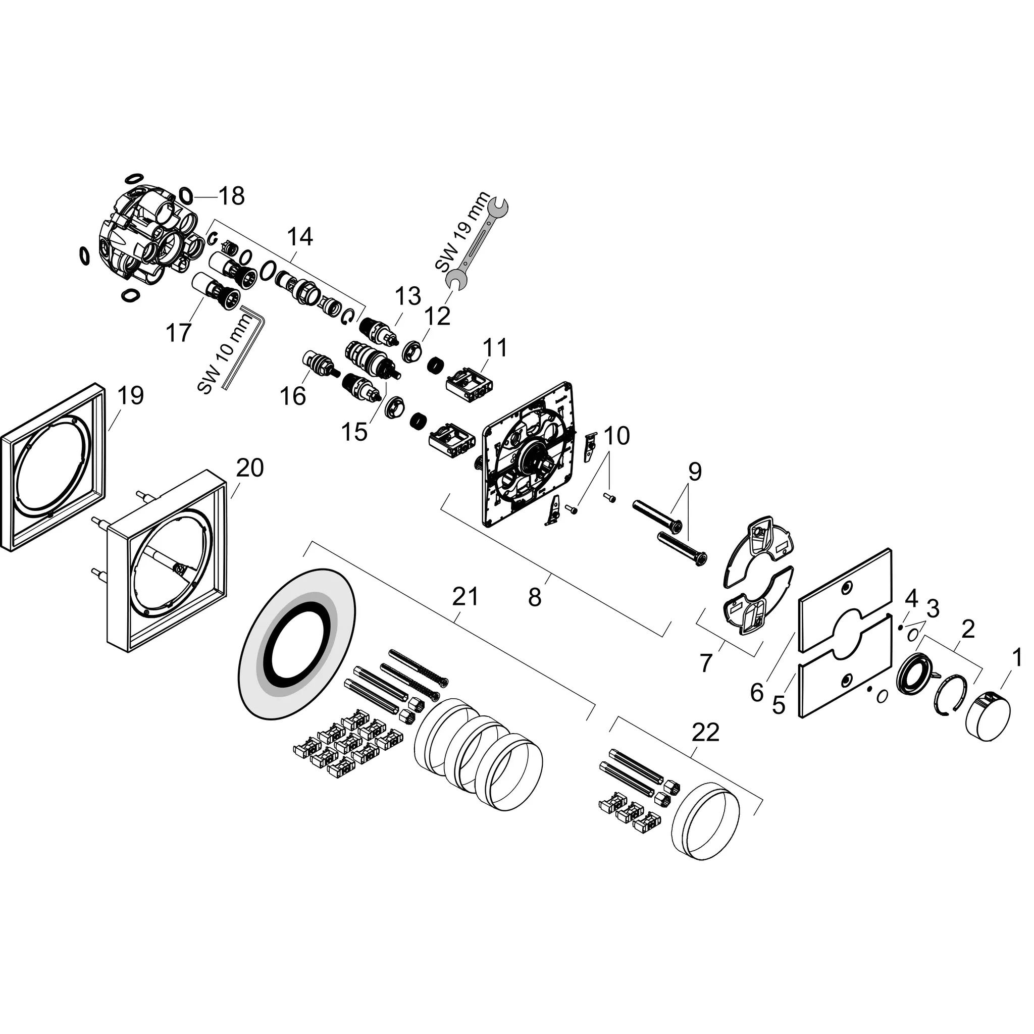 ShowerSelect Comfort E Thermostat Unterputz für 2 Verbraucher mit integrierter Sicherungskombination nach EN1717 Chrom ShowerSelect Comfort E Thermostat Unterputz für 2 Verbraucher mit integrierter Sicherungskombination nach EN1717 Chrom