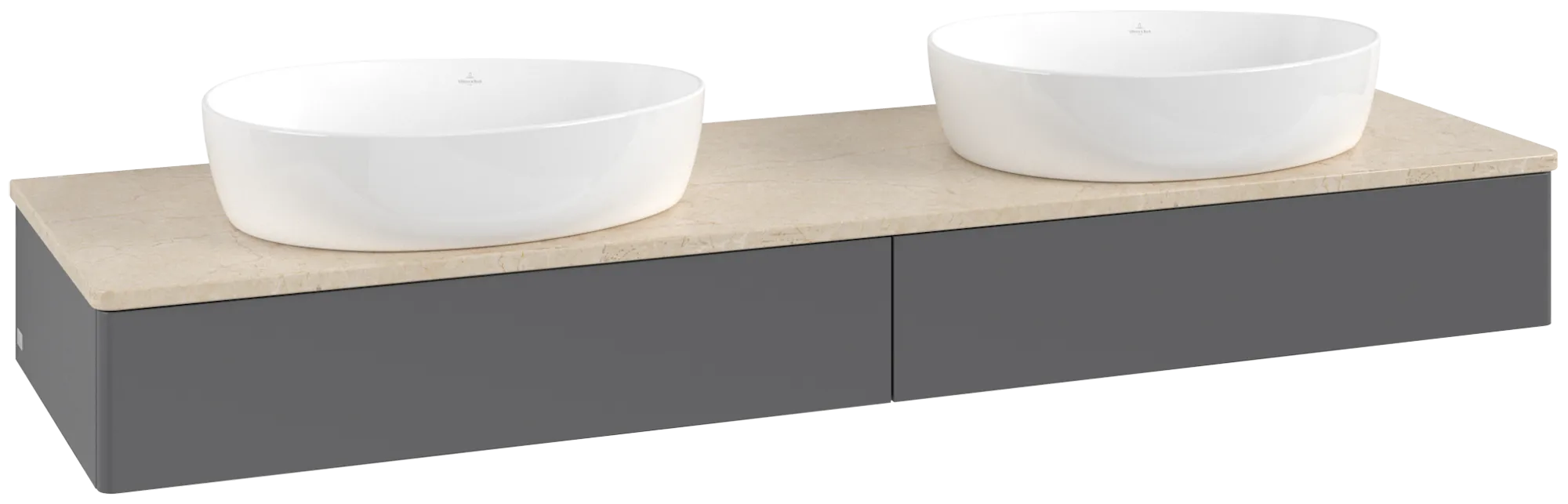 Villeroy & Boch Antao Waschbeckenunterschrank L17_1, anthrazit matt, 1600x190x500mm