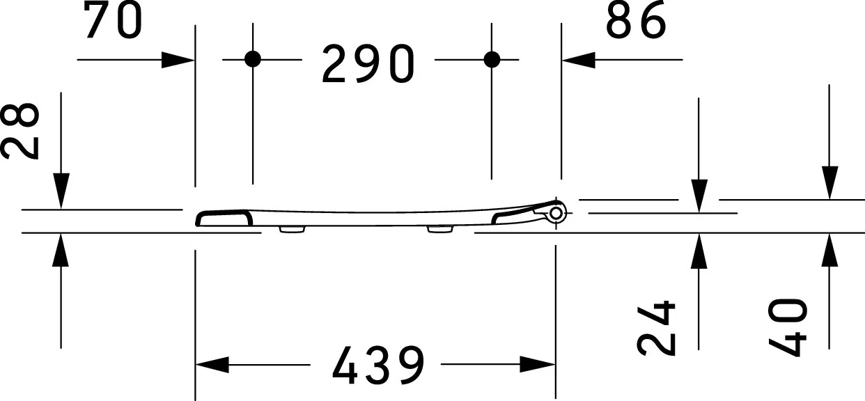 Duravit WC-Sitz „DuraPlus“ mit Absenkautomatik 37,4 × 45,3 × 4,6 cm