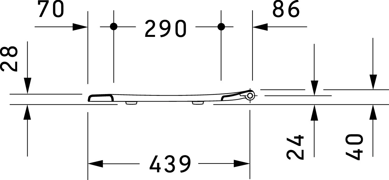 Duravit WC-Sitz „DuraPlus“ mit Absenkautomatik 37,4 × 45,3 × 4,6 cm Duravit WC-Sitz „DuraPlus“ mit Absenkautomatik 37,4 × 45,3 × 4,6 cm