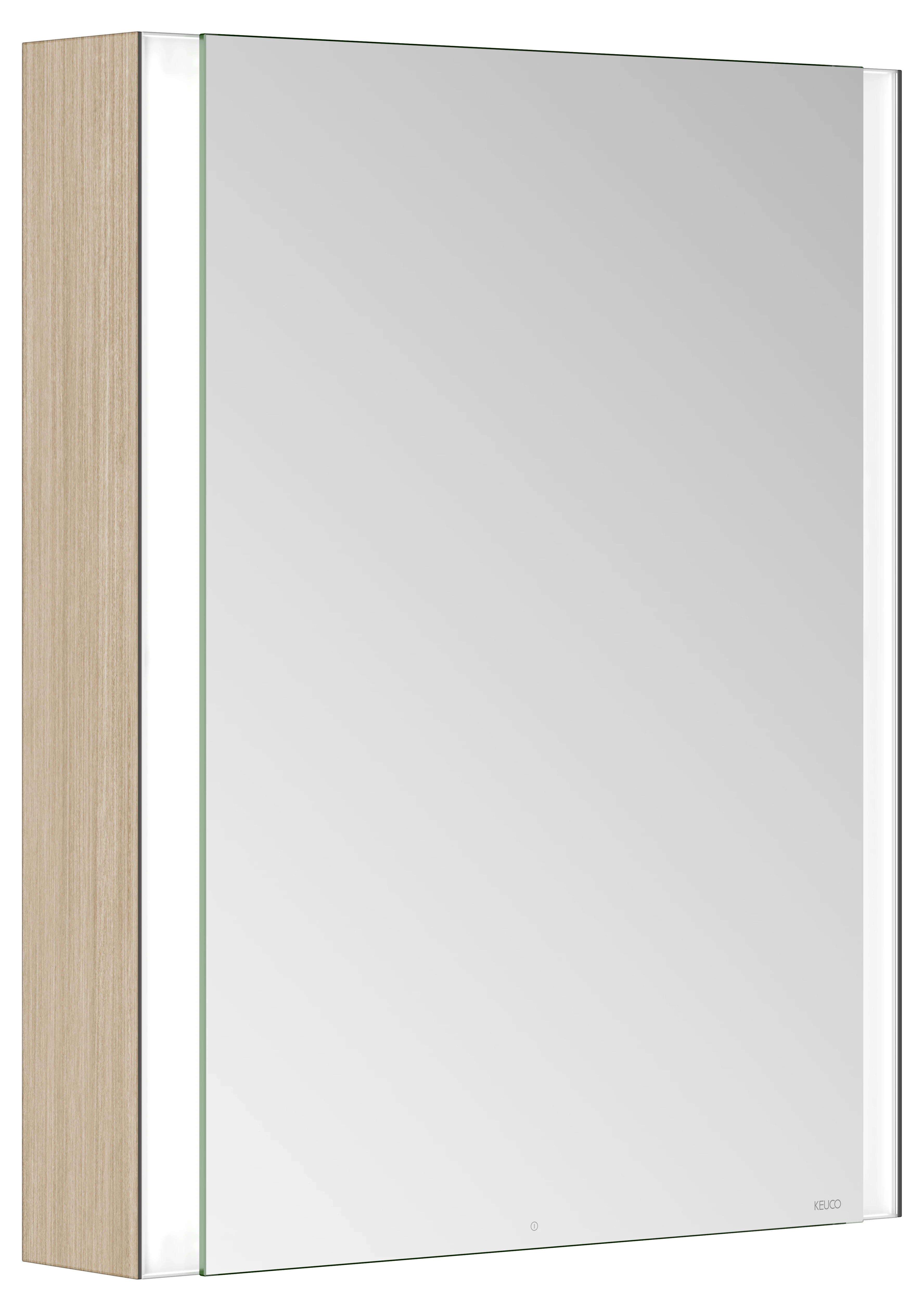 KEUCO SOMARIS Spiegelschrank Wandvorbau 1-türig Eiche hell
