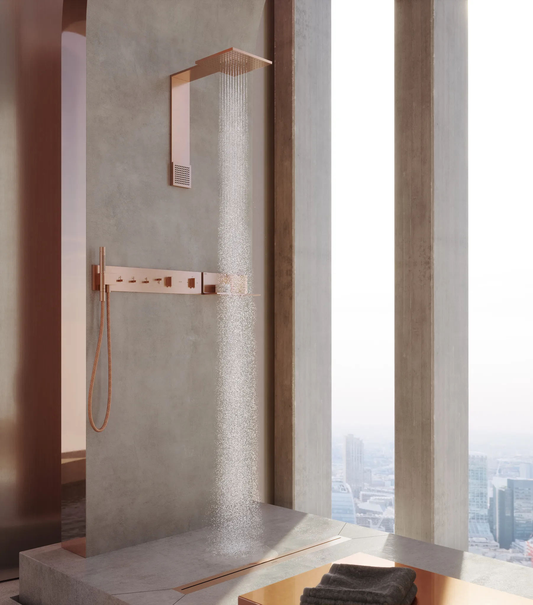 AXOR ShowerComposition Brausenmodul 250/250 2jet mit Schulterbrause Chrom