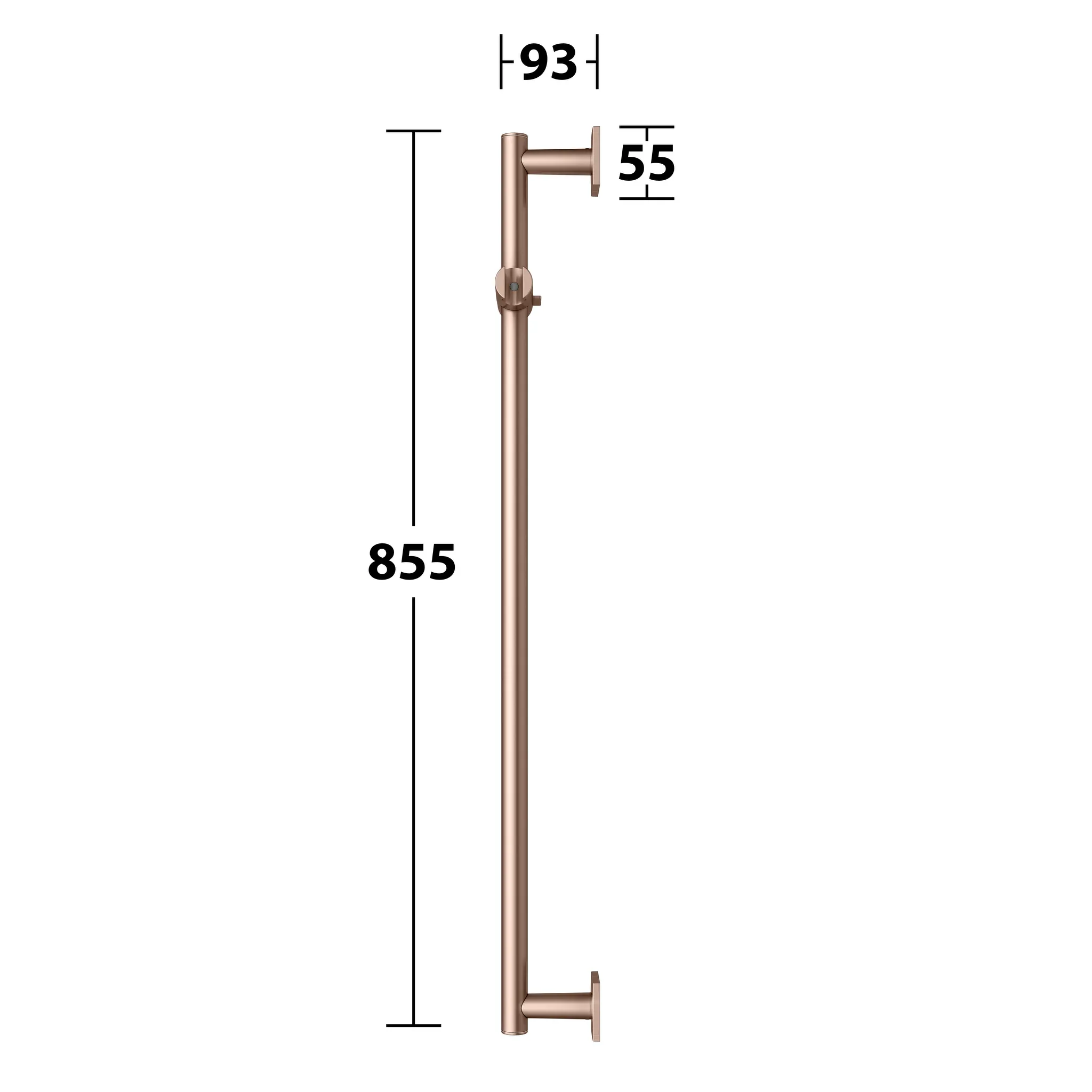 IXMO Brausestange 855 mm Rotgold gebürstet