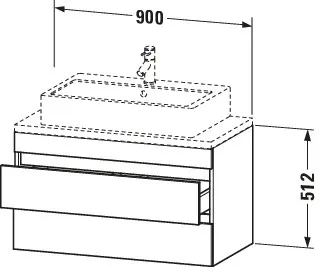 Duravit Waschtischunterschrank wandhängend „DuraStyle“ 90 × 51,2 × 47,8 cm