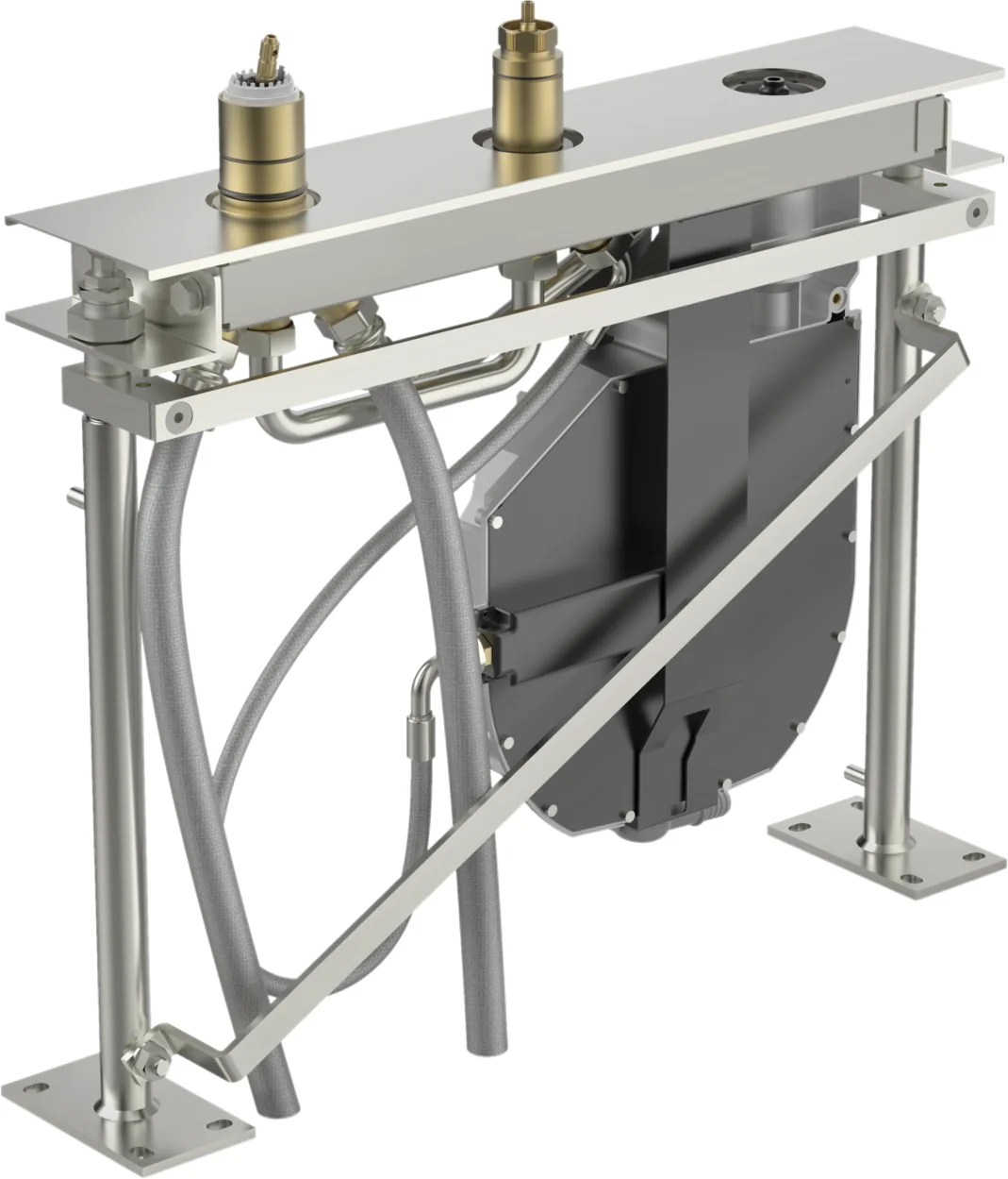 HansaCOMPACT Wannenarmatur UP-Rohbauset Bade- und Brausearmatur HansaCOMPACT 5301 Rosette soft edge DN20 HansaCOMPACT Wannenarmatur UP-Rohbauset Bade- und Brausearmatur HansaCOMPACT 5301 Rosette soft edge DN20