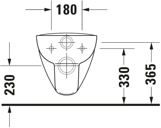 Wand-Tiefspül-WC „D-Code“ 35,5 × 36 × 54,5 cm mit HygieneGlaze, ohne Spülrand