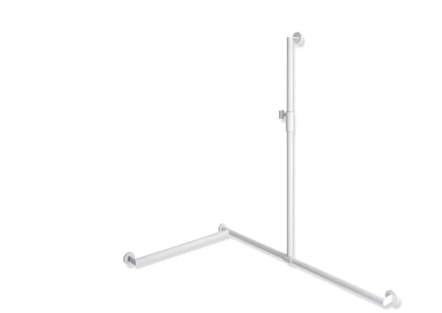 HEWI Haltegriff Ausführung links „System 900“ in Weiß tiefmatt / Hellgrau matt, Befestigung verdeckt HEWI Haltegriff Ausführung links „System 900“ in Weiß tiefmatt / Hellgrau matt, Befestigung verdeckt