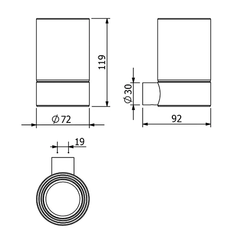 Kludi VELA R Glashalter matt-schwarz Kludi VELA R Glashalter matt-schwarz