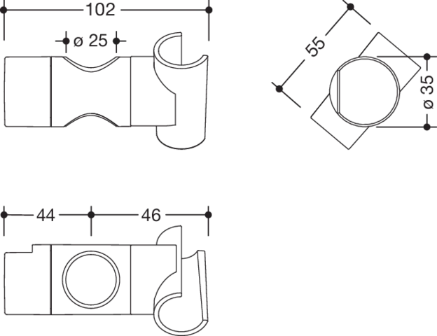 Halter für Handbrause „System 900“