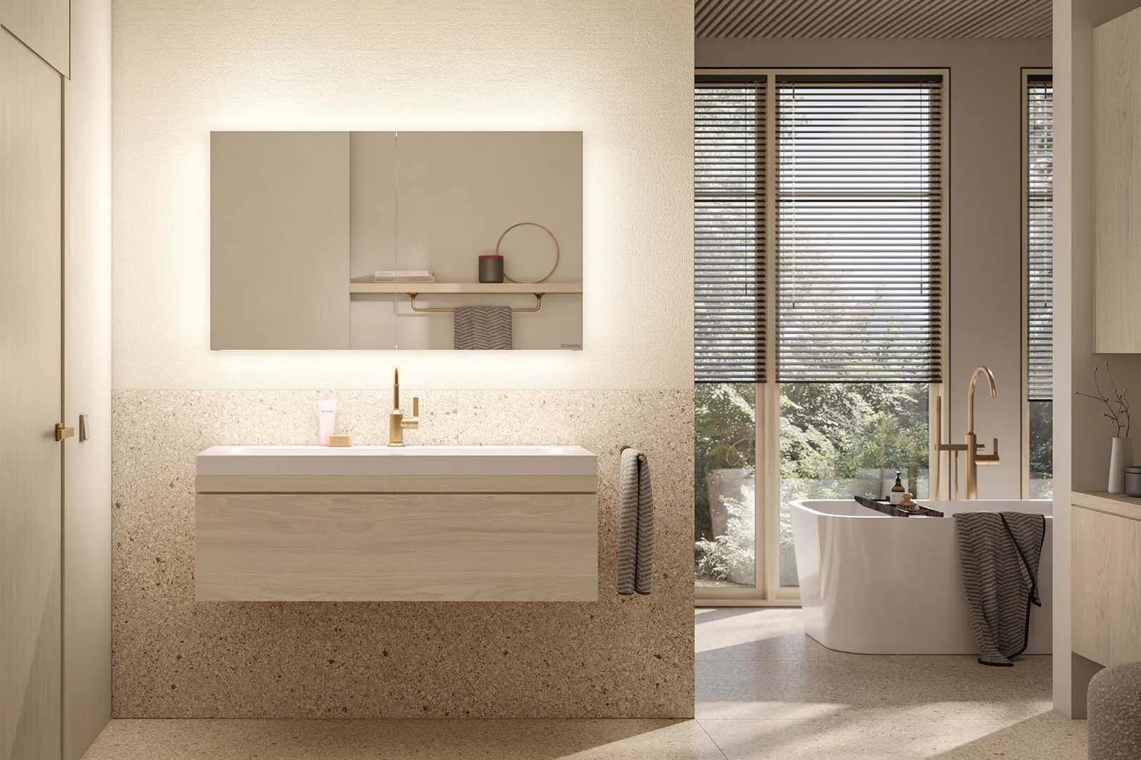 Schneider Spiegelschrank STYLE TW ALC2 140/2/TW - Weiß, Aluminiumkorpus, LED Beleuchtung Tunable White Schneider Spiegelschrank STYLE TW ALC2 140/2/TW - Weiß, Aluminiumkorpus, LED Beleuchtung Tunable White