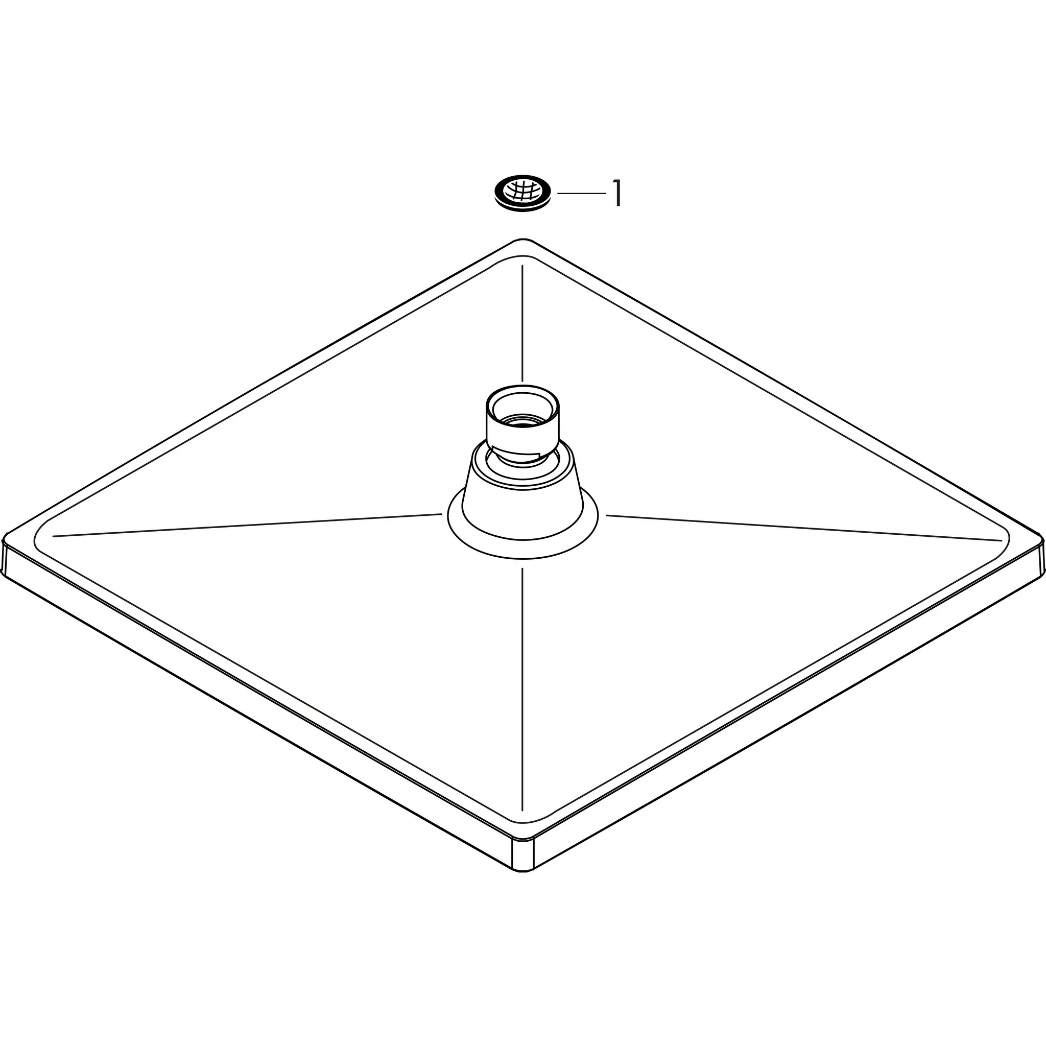 Kopfbrause Crometta E 240 Low Pressure chrom Kopfbrause Crometta E 240 Low Pressure chrom