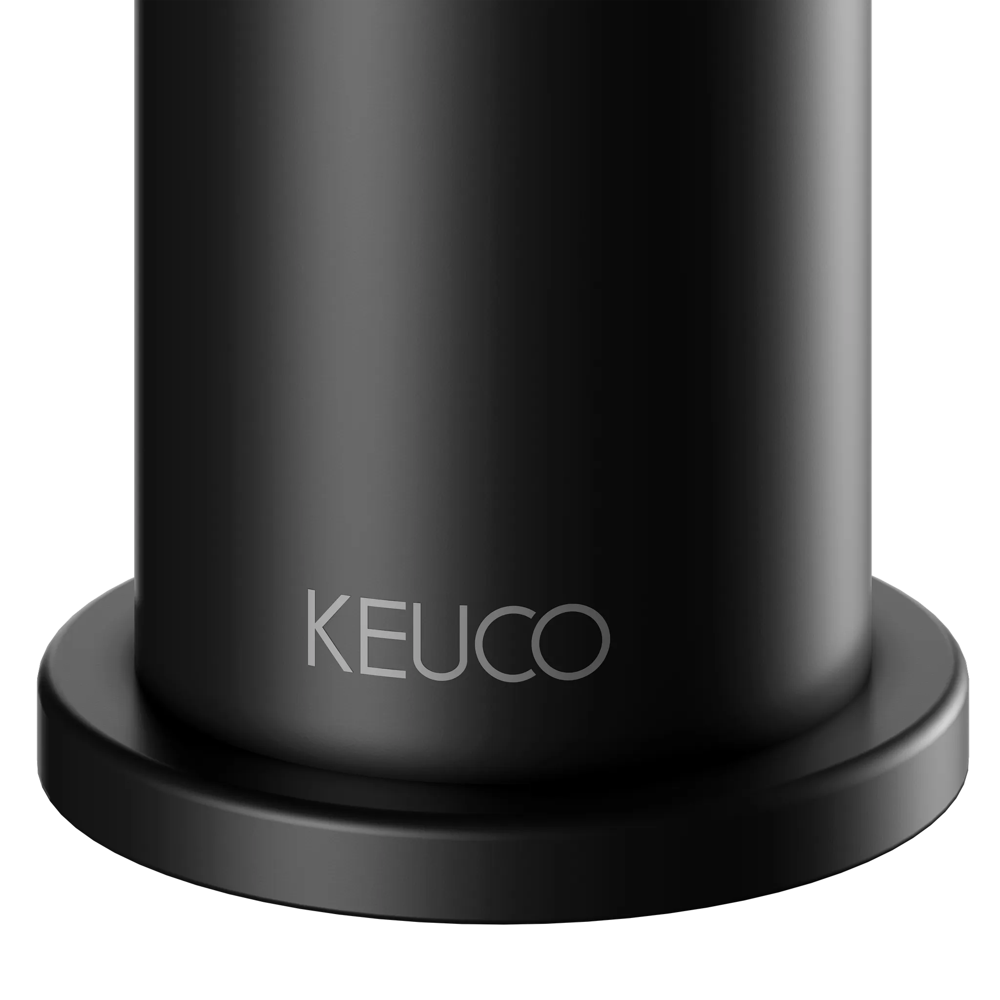KEUCO IXMO Einhebel-Waschtischmischer 130 IXMO Flat ohne Zugstangen-Ablaufgarnitur IXMO Flat, Rosette rund schwarz matt