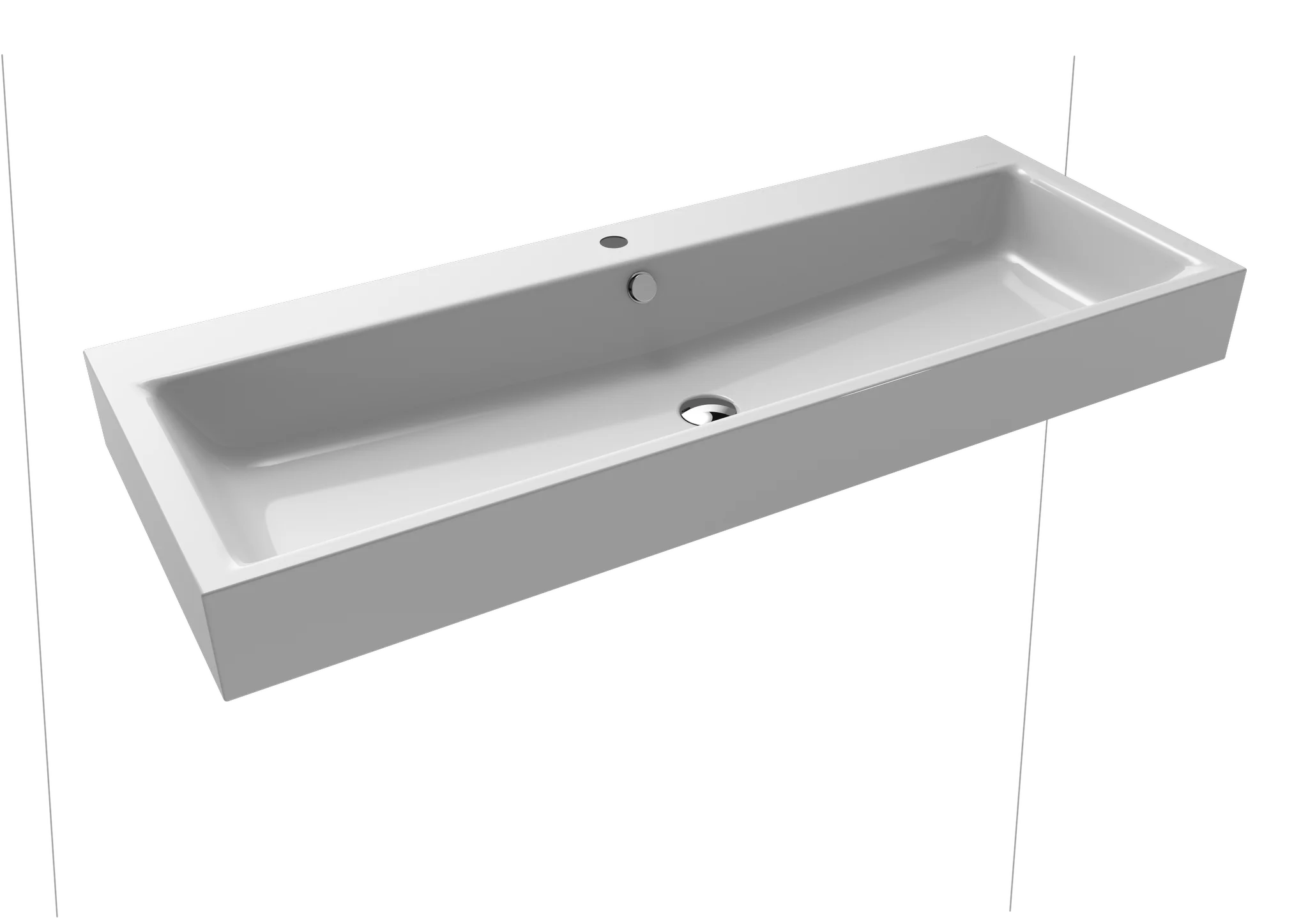 Kaldewei PURO Wandwaschtisch, 1200x460 mm, Manhattan, Perl-Effekt, Antidröhn, 1er Hahnlochbohrung mit Überlauf, chrom Kaldewei PURO Wandwaschtisch, 1200x460 mm, Manhattan, Perl-Effekt, Antidröhn, 1er Hahnlochbohrung mit Überlauf, chrom