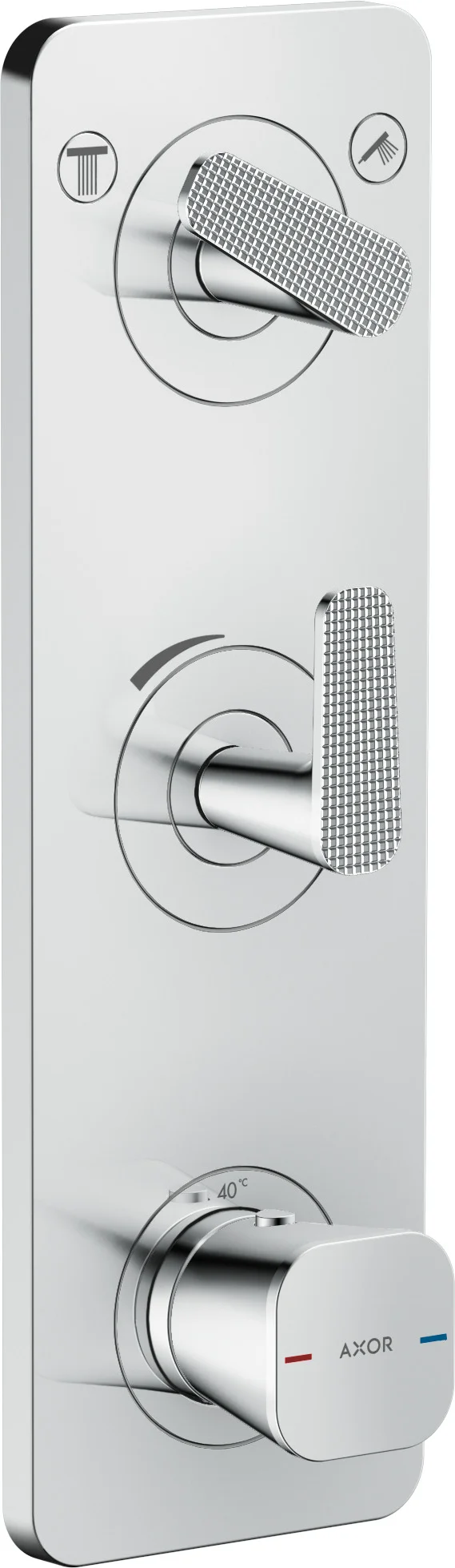 Hansgrohe AXOR Citterio C Thermostatmodul 380/120 UP FS, Chrom, DN20, 2 Verbraucher, max. Durchfluss 30 l/min bei 3 bar