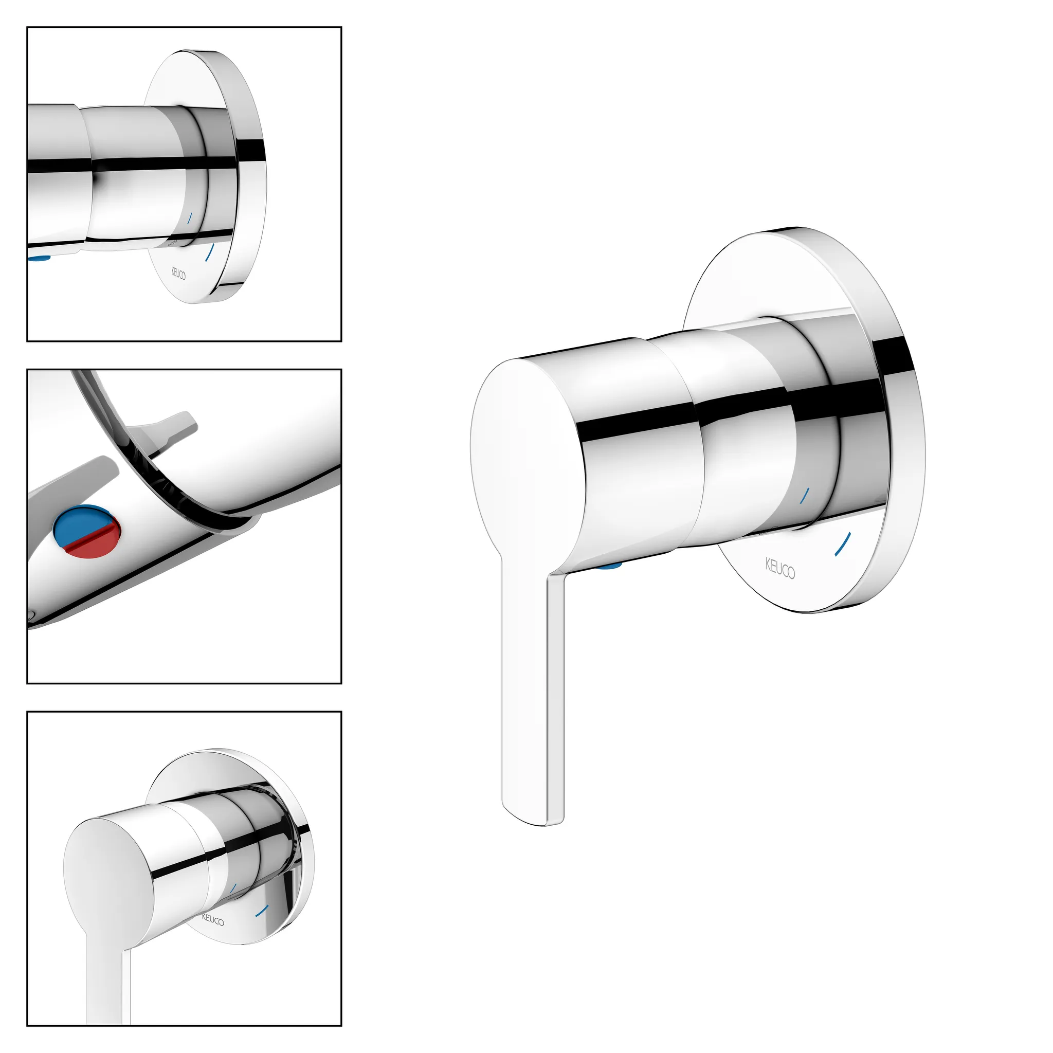 KEUCO PLAN BLUE Einhebelmischer Unterputz verchromt KEUCO PLAN BLUE Einhebelmischer Unterputz verchromt