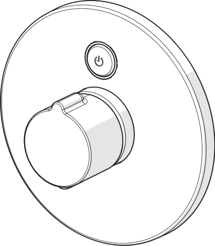 HA Fertigset für Brause-Batterie HANSAELECTRA 8191 Rosette rund 3 V, Bluetooth Chrom