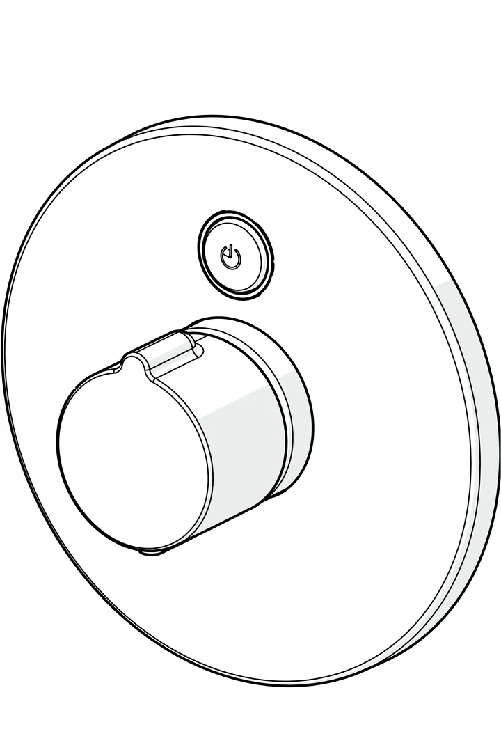 HansaELECTRA Duscharmatur Hansaelectra FM Set für Brausebatt. 8191 Rosette rund 3 V, BT Chrom