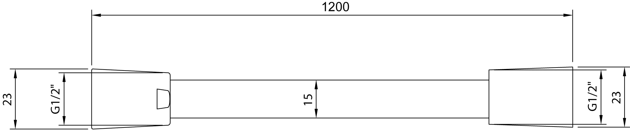 Duschschlauch TVC00003500061 chrom 120 cm