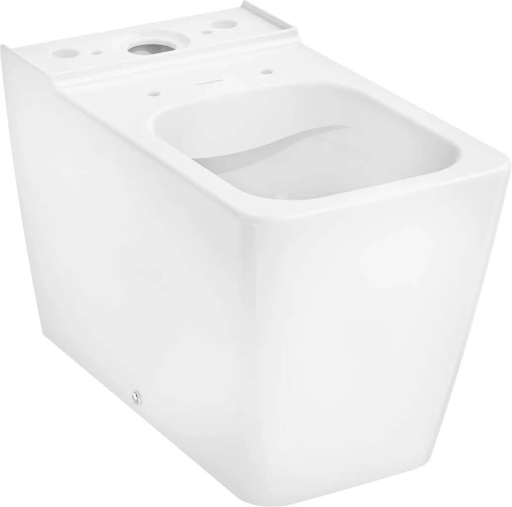 Hansgrohe EluPura Q Stand-WC, weiß, glänzend, AquaFall Flush, SmartClean, horizontaler/vertikaler Abgang, bodenstehend Hansgrohe EluPura Q Stand-WC, weiß, glänzend, AquaFall Flush, SmartClean, horizontaler/vertikaler Abgang, bodenstehend