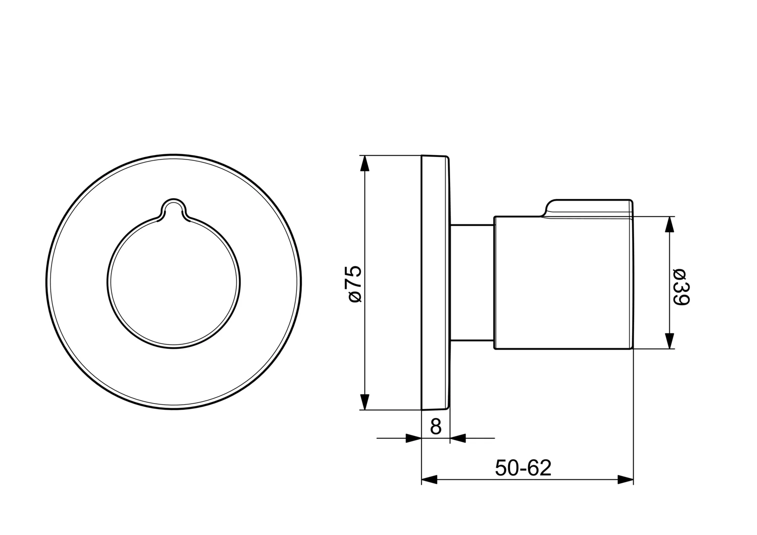 HansaHOME Fertigmontageset 0228 Rosette rund Chrom