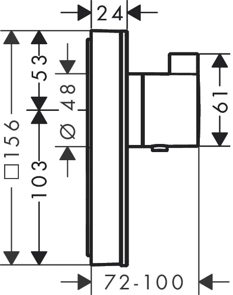 Thermostat UP ShowerSelect Glas FS Highflow 1 Verbr./1 Ausg.weiss/chrom Thermostat UP ShowerSelect Glas FS Highflow 1 Verbr./1 Ausg.weiss/chrom