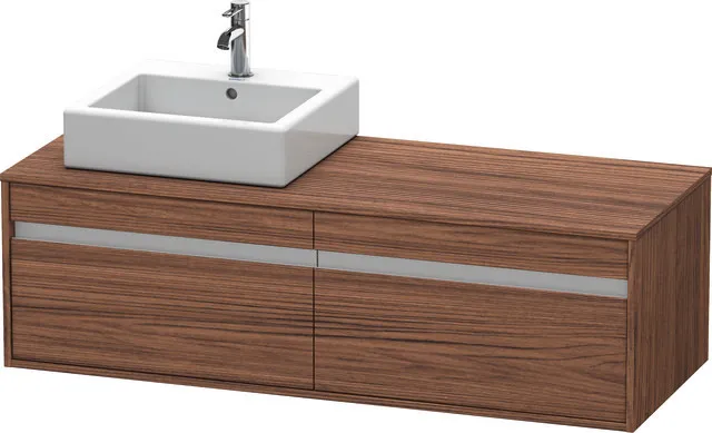 Duravit Waschtischunterschrank wandhängend „Ketho“ 140 × 42,6 × 55 cm Nussbaum Dunkel Duravit Waschtischunterschrank wandhängend „Ketho“ 140 × 42,6 × 55 cm Nussbaum Dunkel