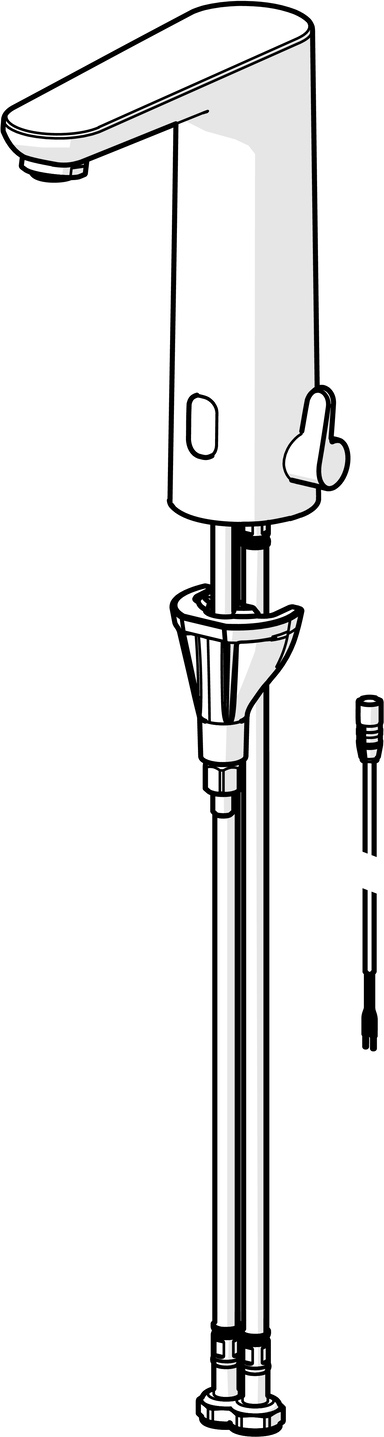 Hansa Waschtischarmatur, elektronisch „Electra“ Ausladung 124 mm in Chrom Hansa Waschtischarmatur, elektronisch „Electra“ Ausladung 124 mm in Chrom