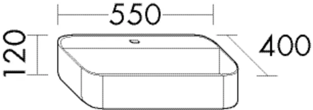 burgbad Sys30 MWIO055 Mineralguss-Aufsatzwaschtisch Alpinweiss