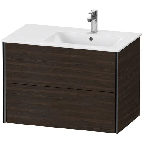 Duravit Waschtischunterschrank wandhängend „XViu“ 81 × 56 × 48 cm in Nussbaum gebürstet