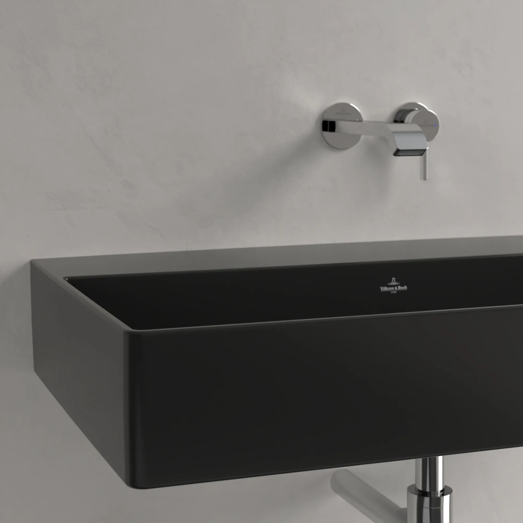 Villeroy & Boch Memento 2.0 Wandwaschbecken, 800x470x140mm, Pure Black CeramicPlus Villeroy & Boch Memento 2.0 Wandwaschbecken, 800x470x140mm, Pure Black CeramicPlus