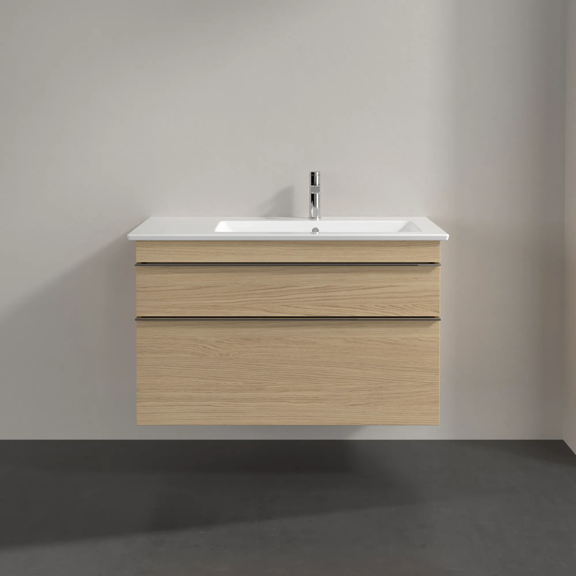 Villeroy & Boch Waschtischunterschrank „Venticello“ für Schrankwaschtisch 953 × 590 × 502 mm Nordic Oak, für Becken rechts