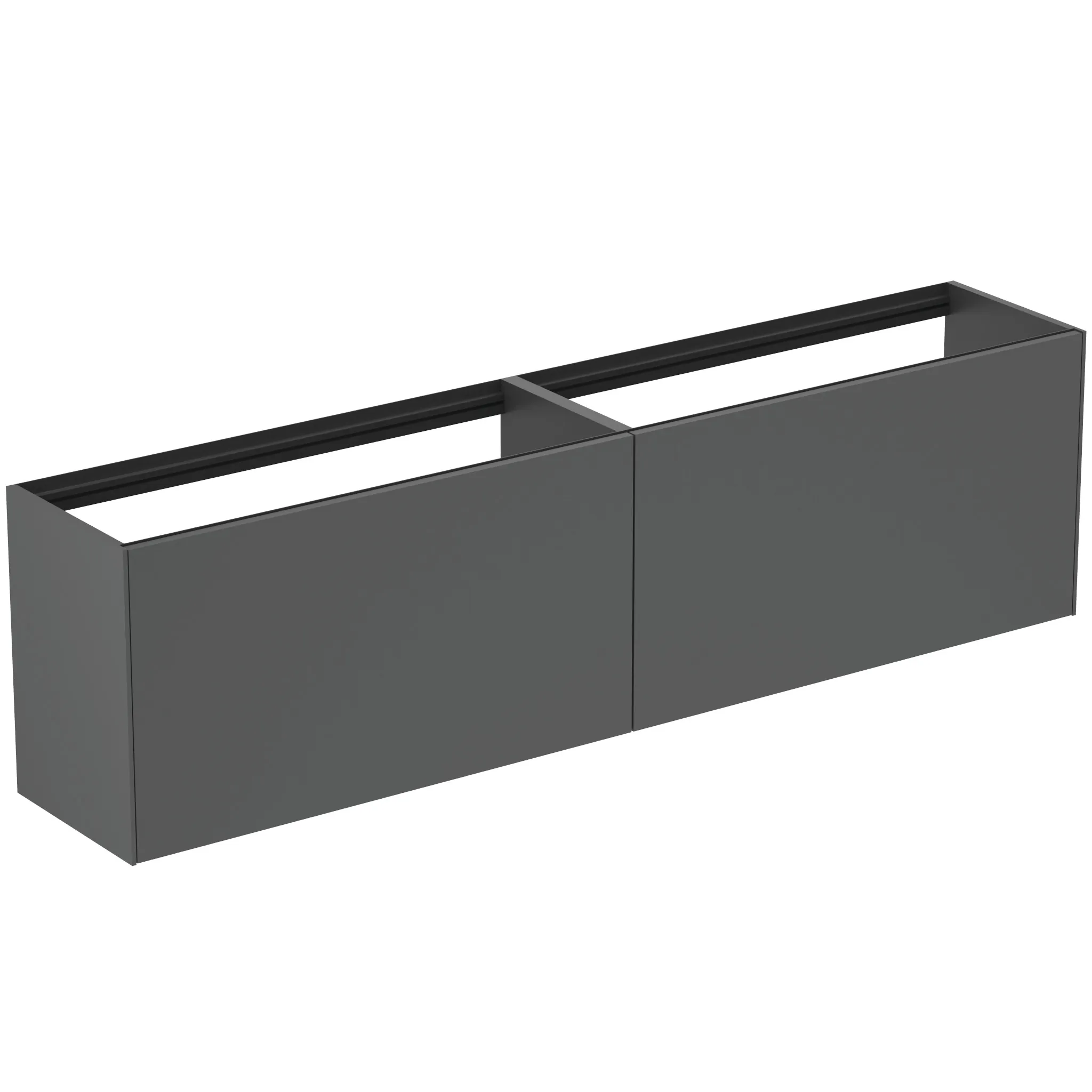 Ideal Standard Waschtischunterschrank „Conca“ 198,5 × 54 × 37,3 cm Anthrazit matt lackiert
