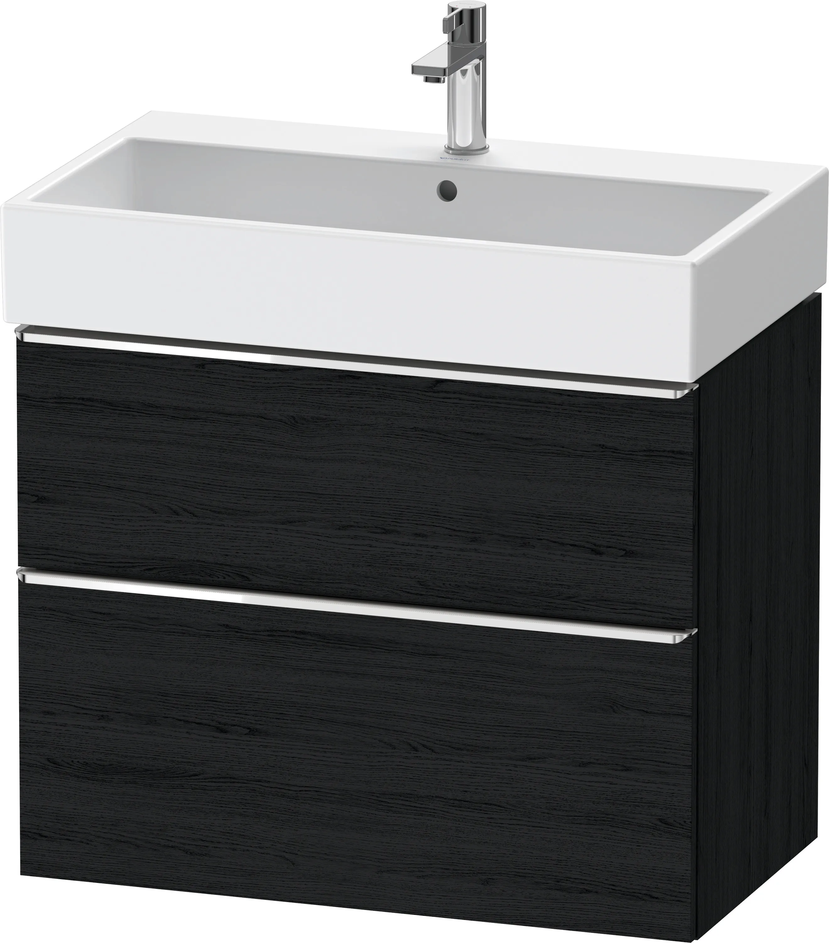 Duravit Waschtischunterschrank wandhängend „D-Neo“ 78,4 × 62,5 × 44,2 cm Eiche Schwarz