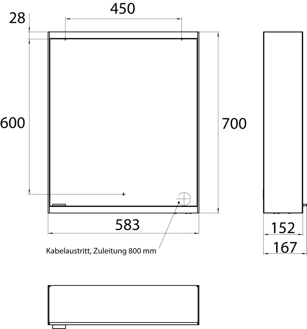 emco Spiegelschrank „prime 2“ Facelift 58,5 × 70 × 16,7 cm emco Spiegelschrank „prime 2“ Facelift 58,5 × 70 × 16,7 cm