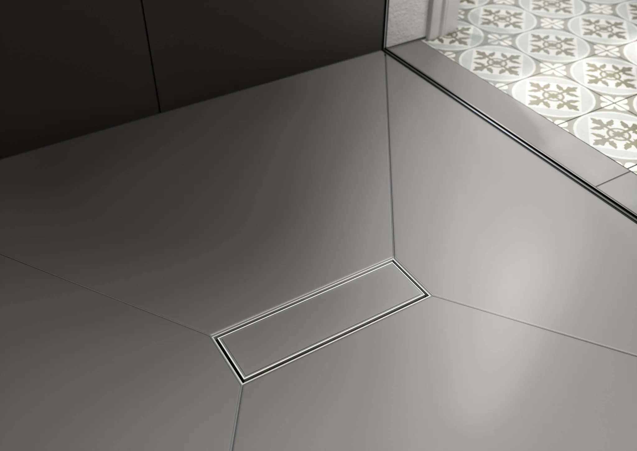 Duschrinne CeraFrame Connect, rotgold matt, 300 x 90 mm