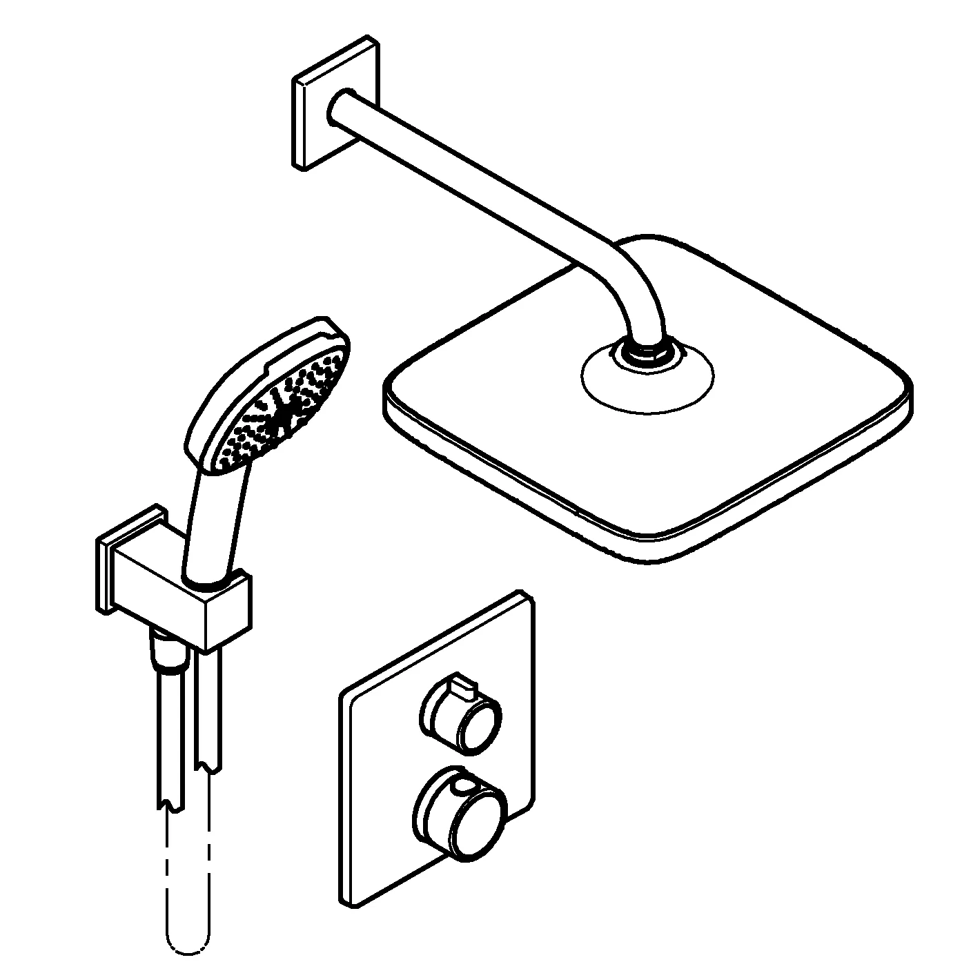 Grohe Unterputz-Armatur „Grohtherm“ Grohe Unterputz-Armatur „Grohtherm“