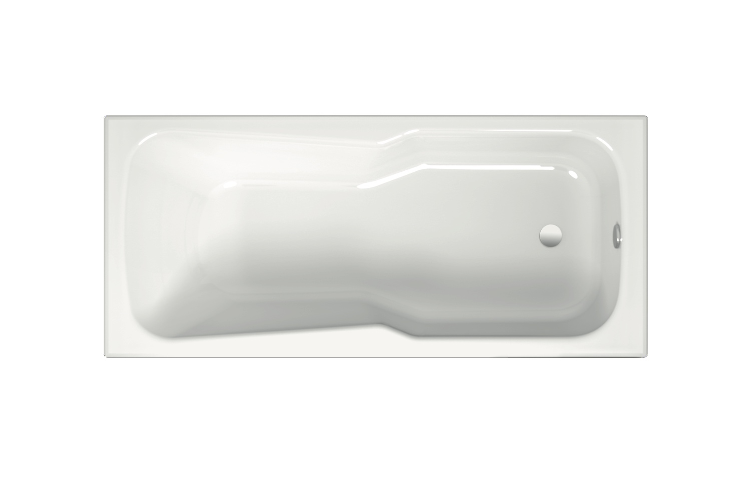 Bette Badewanne „BetteSet“ rechteck 150 × 75 cm, mit Überlauf in Weiß, 