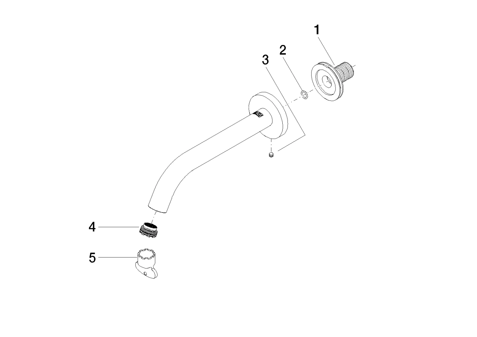 DO Wannenauslauf für Wandmontage Meta 13801660 chrom DO Wannenauslauf für Wandmontage Meta 13801660 chrom