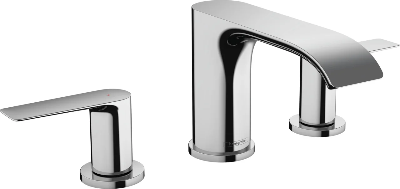 Hansgrohe Vivenis 3-Loch Waschtischarmatur Chrom, Ausladung 150 mm, Auslaufhöhe 91 mm, Hebelgriff, WaterfallStream, max. Durchfluss 5 l/min Hansgrohe Vivenis 3-Loch Waschtischarmatur Chrom, Ausladung 150 mm, Auslaufhöhe 91 mm, Hebelgriff, WaterfallStream, max. Durchfluss 5 l/min