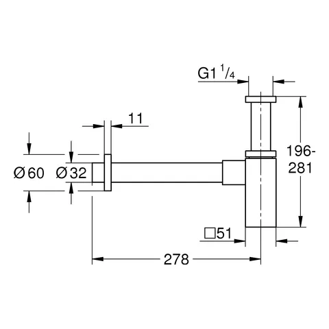 Geruchsverschluss, 40564, 1 1/4'', für Waschtische, Messing Geruchsverschluss, 40564, 1 1/4'', für Waschtische, Messing