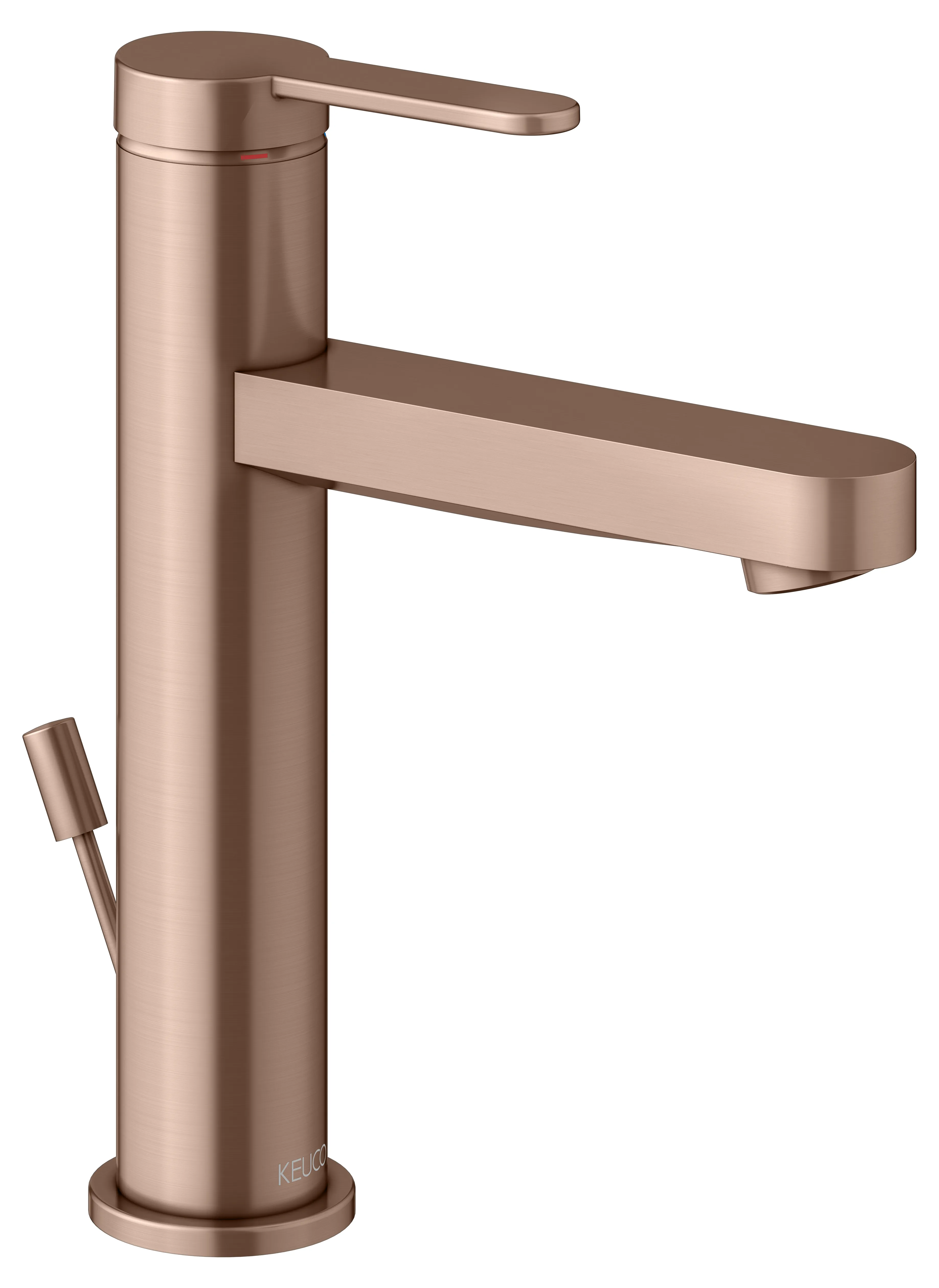 IXMO Einhebel-Waschtischmischer 130 IXMO Flat, Rosette rund Rotgold gebürstet