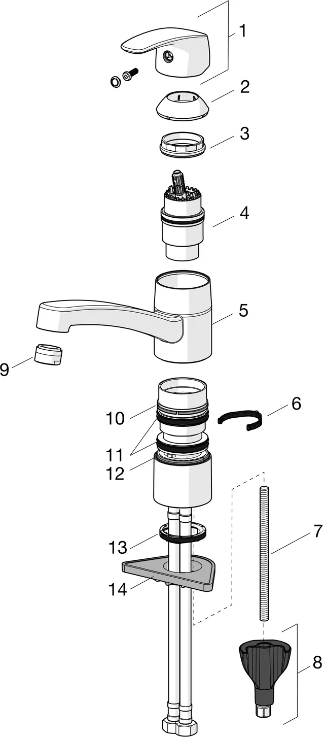 HansaPINTO Küchenarmatur HansaPINTO 2017, Einhebelmischer, Niederdruck, Chrom, DN15