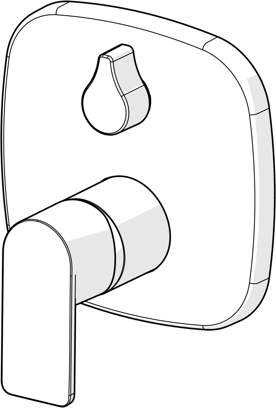 HansaSTELA Wannen- und Brausearmatur Einhebelmischer Fertigmontageset für Wanne/Brause HansaSTELA 8784 Rosette soft edge Chrom